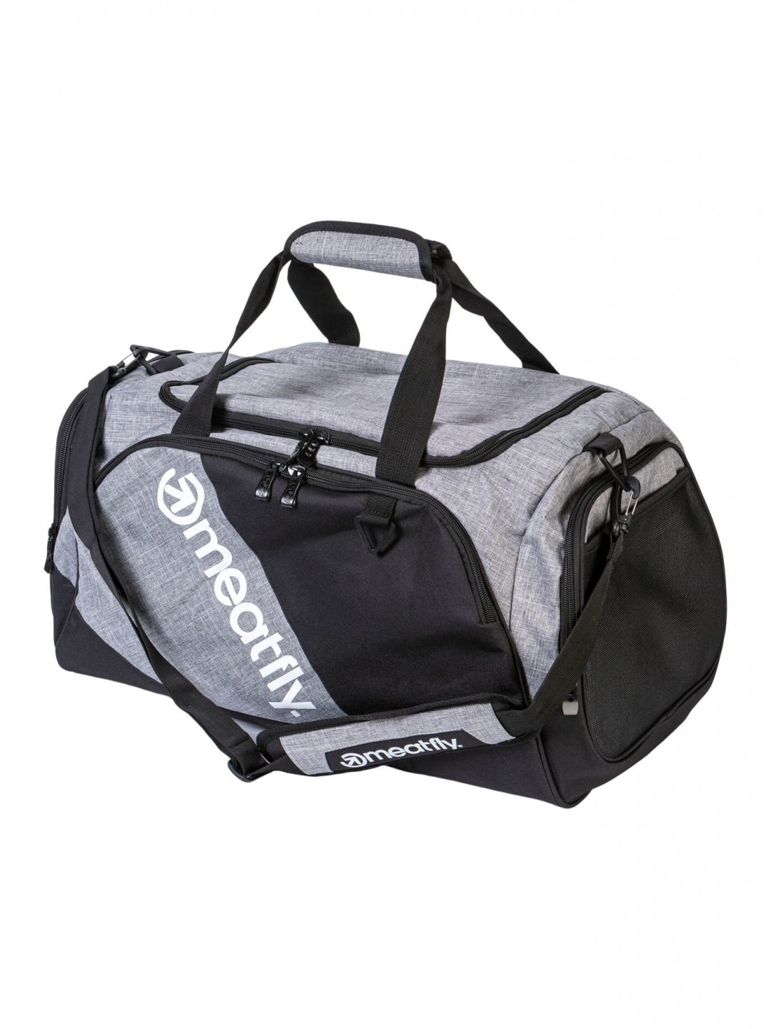 Meatfly cestovní taška Rocky Black Grey Černá Objem 30 L